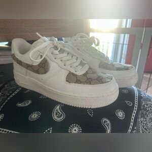Nike Air Force 1 custom wrapped Gucci size 9 women’s